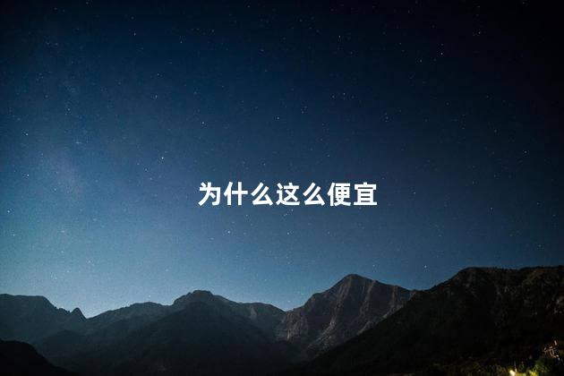 为什么这么便宜