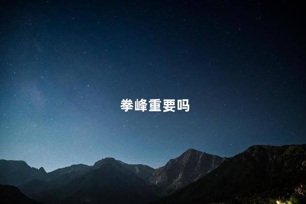 拳峰重要吗