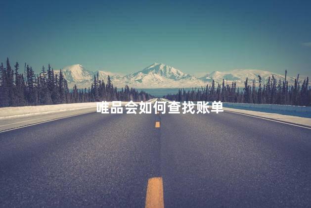 唯品会如何查找账单