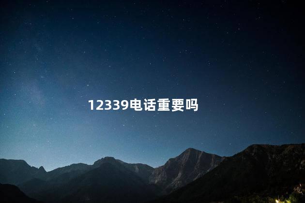 12339电话重要吗