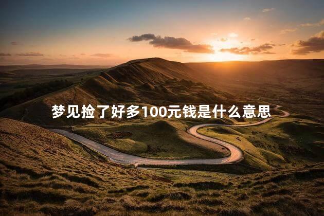 梦见捡了好多100元钱是什么意思