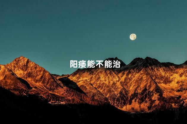 阳痿能不能治