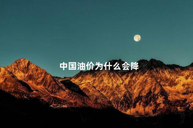 中国油价为什么会降