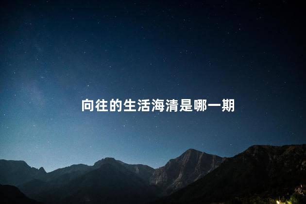 向往的生活海清是哪一期