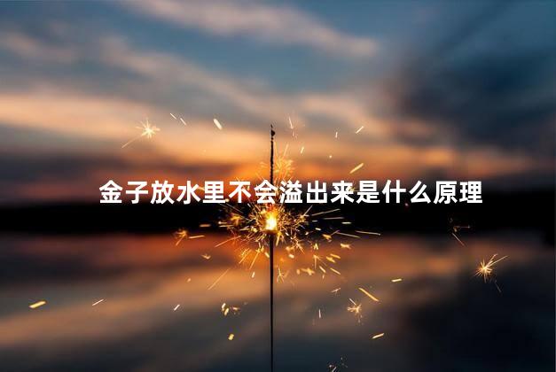 金子放水里不会溢出来是什么原理