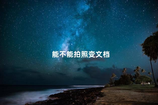 能不能拍照变文档