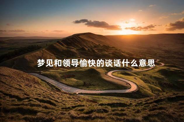 梦见和领导愉快的谈话什么意思