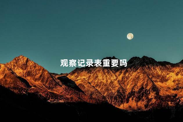 观察记录表重要吗