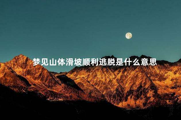 梦见山体滑坡顺利逃脱是什么意思