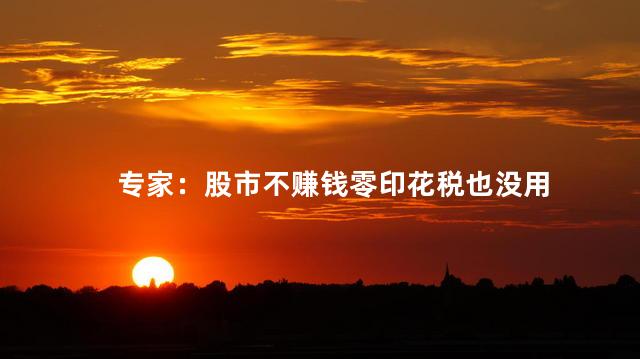 专家：股市不赚钱零印花税也没用