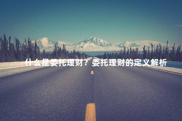 什么是委托理财？委托理财的定义解析