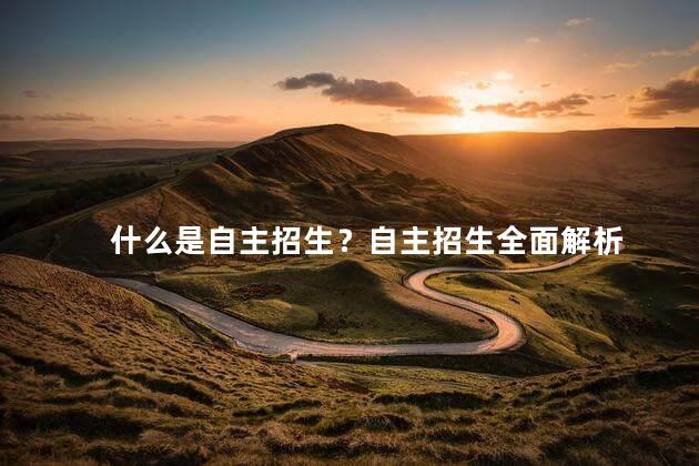 什么是自主招生？自主招生全面解析