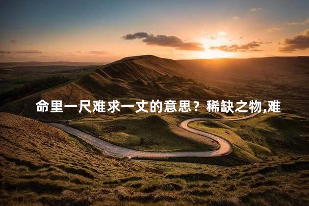 命里一尺难求一丈的意思？稀缺之物,难觅一丈