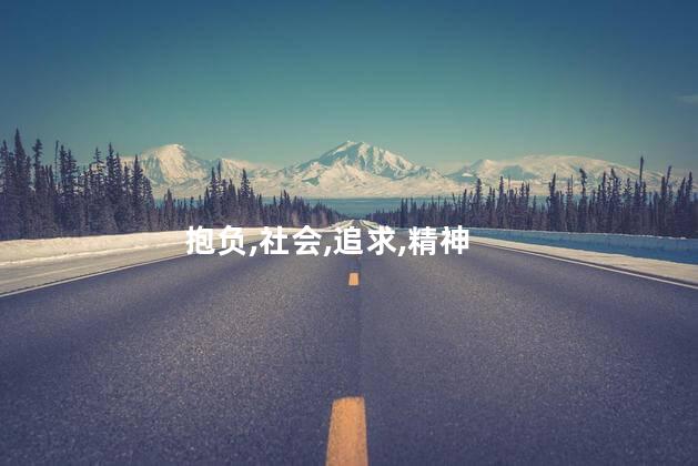 抱负,社会,追求,精神