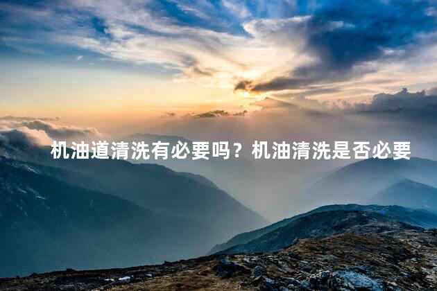 机油道清洗有必要吗？机油清洗是否必要