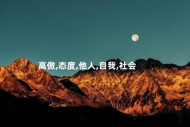 高傲,态度,他人,自我,社会